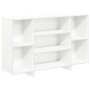 Aparador de madera contrachapada blanco 120x30x75 cm