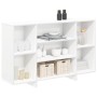 Aparador de madera contrachapada blanco 120x30x75 cm