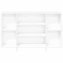 Aparador de madera contrachapada blanco 120x30x75 cm
