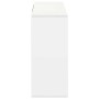 Aparador de madera contrachapada blanco 120x30x75 cm