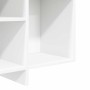 Aparador de madera contrachapada blanco 120x30x75 cm