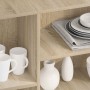 Aparador de madera contrachapada roble Sonoma 120x30x75 cm