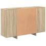Aparador de madera contrachapada roble Sonoma 120x30x75 cm