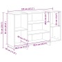Aparador de madera contrachapada roble Sonoma 120x30x75 cm
