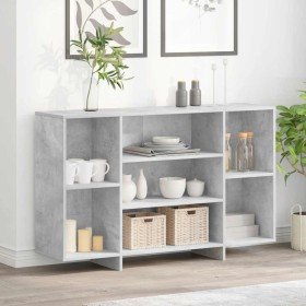 Aparador de madera contrachapada gris hormigón 120x30x75 cm Aparador de madera contrachapada gris hormigón 120x30x75 cm