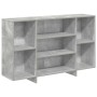 Aparador de madera contrachapada gris hormigón 120x30x75 cm