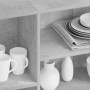 Aparador de madera contrachapada gris hormigón 120x30x75 cm