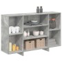 Aparador de madera contrachapada gris hormigón 120x30x75 cm