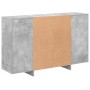Aparador de madera contrachapada gris hormigón 120x30x75 cm