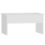 Mesa de centro madera contrachapada blanco 80x50,5x41,5 cm