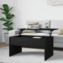 Mesa de centro madera de ingeniería negra 80x50,5x41,5 cm