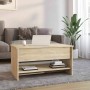 Mesa de centro madera contrachapada roble Sonoma 80x50x40 cm
