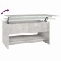 Mesa de centro madera contrachapada gris hormigón 80x50x40 cm