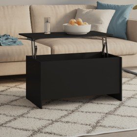 Mesa de centro madera de ingeniería negro 102x55,5x52,5 cm