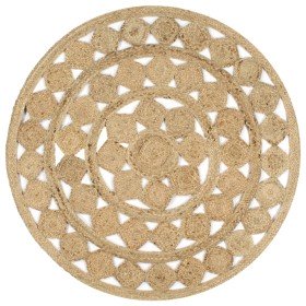 Alfombra hecha a mano de yute trenzado 120 cm