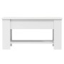 Mesa de centro madera de ingeniería blanco 101x49x52 cm