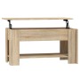 Mesa de centro madera de ingeniería roble Sonoma 101x49x52 cm