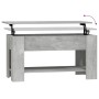 Mesa de centro madera de ingeniería gris hormigón 101x49x52 cm
