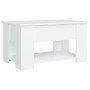 Mesa de centro madera de ingeniería blanco 79x49x41 cm