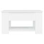 Mesa de centro madera de ingeniería blanco 79x49x41 cm