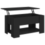 Mesa de centro madera de ingeniería negra 79x49x41 cm