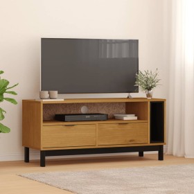 FLAM TV cabinet solid pine wood 110x40x50 cm by vidaXL, TV Furniture - Ref: Foro24-357820, Price: 117,09 €, Discount: %
