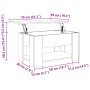 Mesa de centro madera de ingeniería roble Sonoma 79x49x41 cm