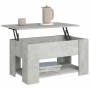 Mesa de centro madera de ingeniería gris hormigón 79x49x41 cm