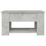 Mesa de centro madera de ingeniería gris hormigón 79x49x41 cm