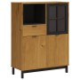 Hohes Sideboard mit Glastür FLAM Kiefernholz 92x40x122,5 cm von vidaXL, Sideboards - Ref: Foro24-357829, Preis: 243,51 €, Rab...