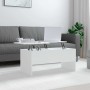 Mesa de centro madera contrachapada blanco 102x50,5x46,5 cm