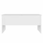 Mesa de centro madera contrachapada blanco 102x50,5x46,5 cm