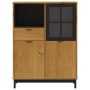 Hohes Sideboard mit Glastür FLAM Kiefernholz 92x40x122,5 cm von vidaXL, Sideboards - Ref: Foro24-357829, Preis: 243,51 €, Rab...