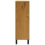 High sideboard with glass door FLAM pine wood 92x40x122.5 cm by vidaXL, Sideboards - Ref: Foro24-357829, Price: 239,35 €, Dis...