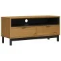 Mueble para TV FLAM madera maciza de pino 110x40x50 cm de vidaXL, Muebles TV - Ref: Foro24-357819, Precio: 137,14 €, Descuent...