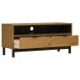 Mueble para TV FLAM madera maciza de pino 110x40x50 cm de vidaXL, Muebles TV - Ref: Foro24-357819, Precio: 137,14 €, Descuent...