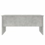 Mesa de centro madera ingeniería gris hormigón 102x50,5x46,5 cm