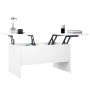 Mesa de centro madera de ingeniería blanco 80x50x42,5 cm