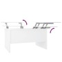 Mesa de centro madera de ingeniería blanco 80x50x42,5 cm