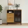 Sideboard mit Glastür FLAM Kiefernholz 80x40x80 cm von vidaXL, Sideboards - Ref: Foro24-357826, Preis: 137,50 €, Rabatt: %