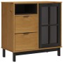 Aparador con puerta de vidrio FLAM madera de pino 80x40x80 cm de vidaXL, Aparadores - Ref: Foro24-357826, Precio: 139,67 €, D...