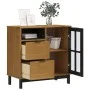 Sideboard mit Glastür FLAM Kiefernholz 80x40x80 cm von vidaXL, Sideboards - Ref: Foro24-357826, Preis: 137,50 €, Rabatt: %