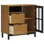 Sideboard mit Glastür FLAM Kiefernholz 80x40x80 cm von vidaXL, Sideboards - Ref: Foro24-357826, Preis: 137,50 €, Rabatt: %