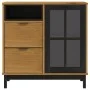 Sideboard mit Glastür FLAM Kiefernholz 80x40x80 cm von vidaXL, Sideboards - Ref: Foro24-357826, Preis: 137,50 €, Rabatt: %