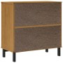 Aparador con puerta de vidrio FLAM madera de pino 80x40x80 cm de vidaXL, Aparadores - Ref: Foro24-357826, Precio: 139,67 €, D...