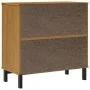Sideboard mit Glastür FLAM Kiefernholz 80x40x80 cm von vidaXL, Sideboards - Ref: Foro24-357826, Preis: 137,50 €, Rabatt: %