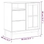 Sideboard mit Glastür FLAM Kiefernholz 80x40x80 cm von vidaXL, Sideboards - Ref: Foro24-357826, Preis: 137,50 €, Rabatt: %