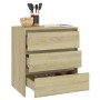Aparador de madera contrachapada roble Sonoma 70x41x75 cm