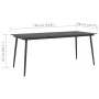 Garten-Esstisch aus Stahl und schwarzem Glas 190x90x74 cm von vidaXL, Gartentische - Ref: Foro24-313116, Preis: 212,69 €, Rab...