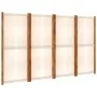 Cream white 4-panel divider screen 280x180 cm by vidaXL, Room dividers - Ref: Foro24-319184, Price: 129,81 €, Discount: %